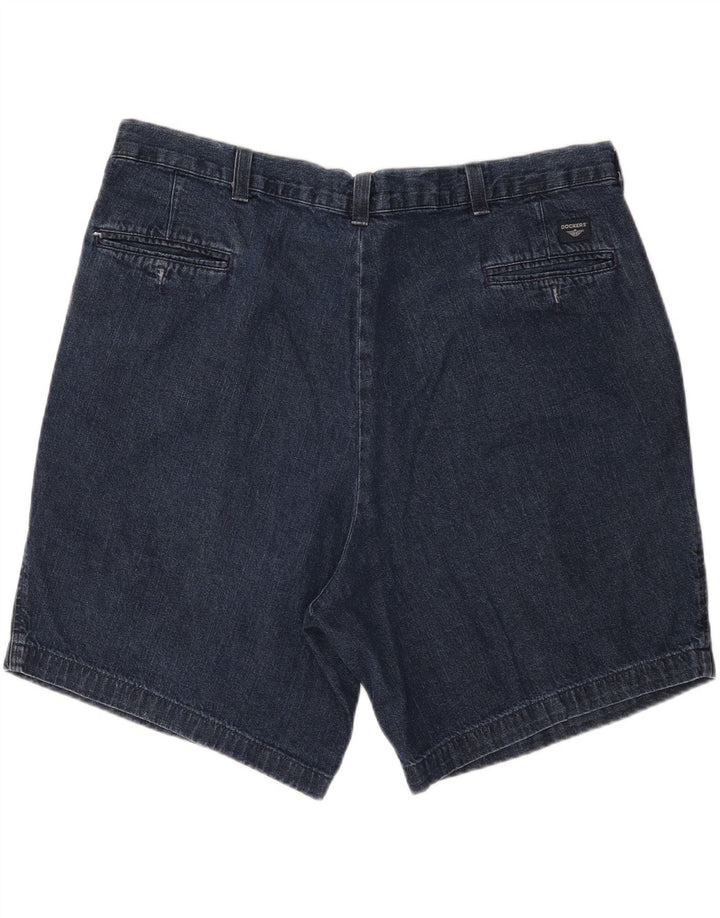 DOCKERS Mens Pegged Denim Shorts W42 2XL Navy Blue Cotton Vintage Dockers and Second-Hand Dockers from Messina Hembry 