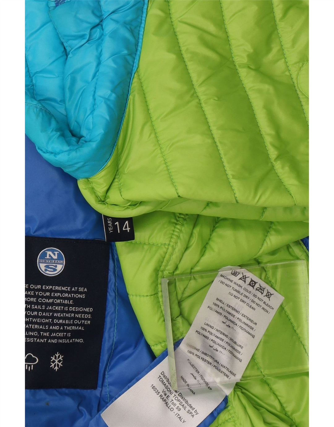 NORTH SAILS Girls Padded Gilet 13-14 Years Blue Polyamide