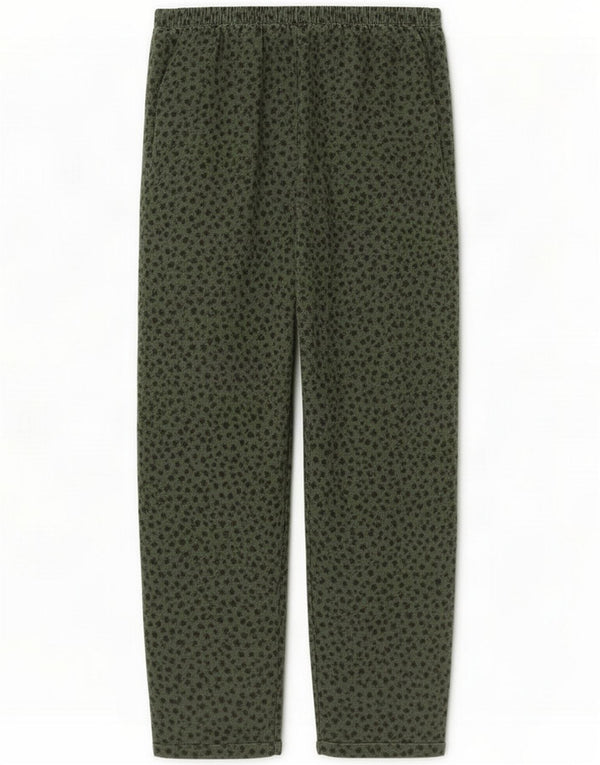 Marks & Spencer Dame Casual Trousers UK 20 2XL W38 L23 Green Animal Print