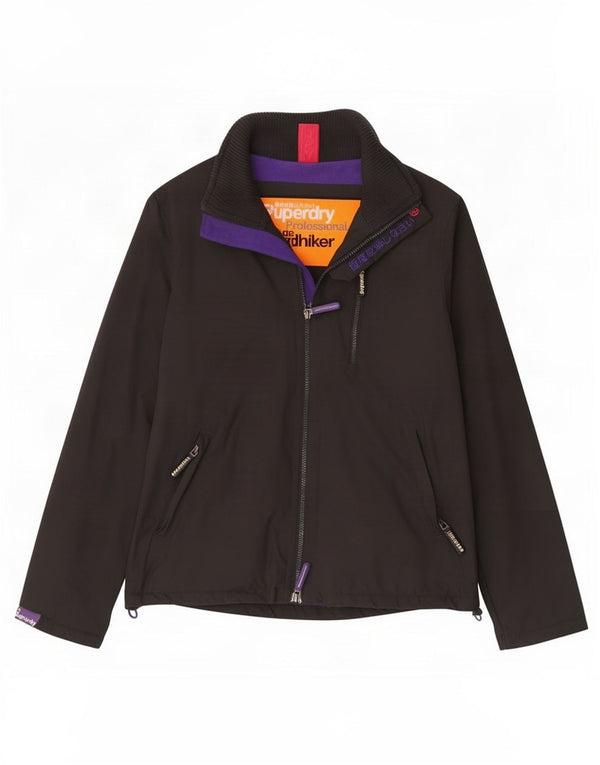 Superdry Womens The Windhiker Windbreaker Jacket UK 16 Large Black