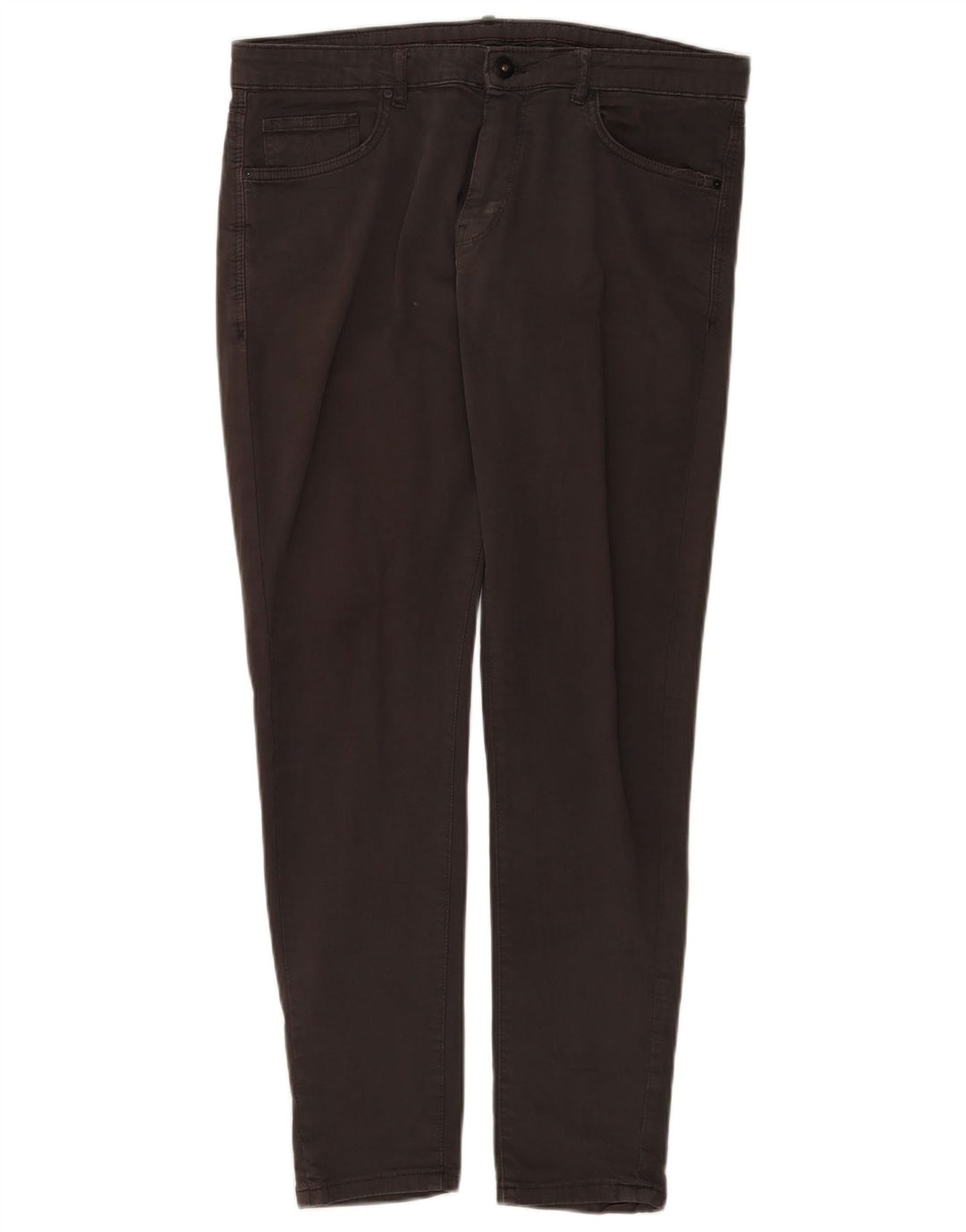 Zara Herre Slim Jeans EU 42 Large W32 L30 Brun Bomuld