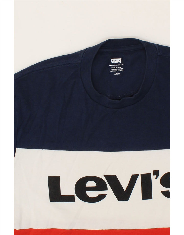 LEVI'S Mens Graphic T-Shirt Top Medium Multicoloured Colourblock Cotton Vintage Levi's and Second-Hand Levi's from Messina Hembry 
