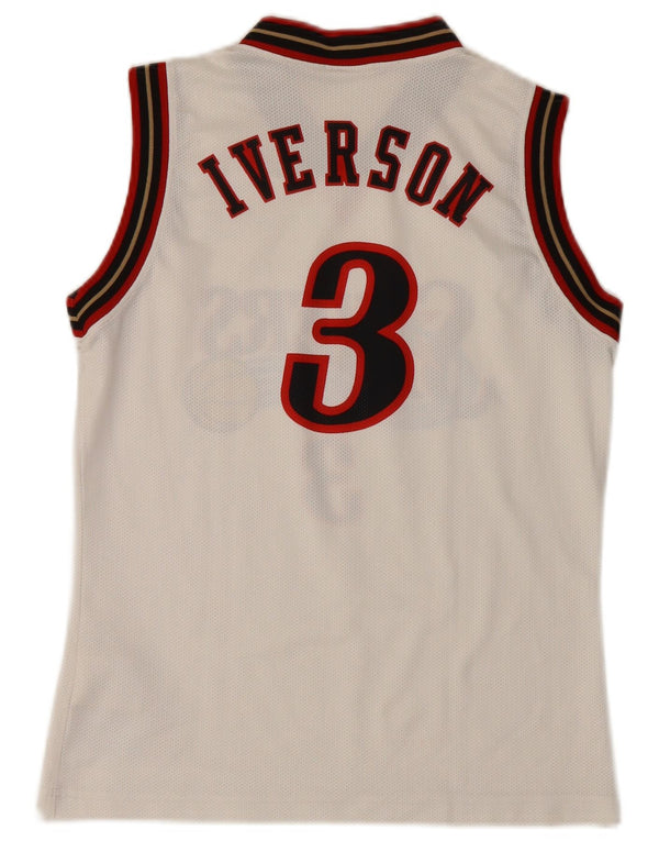 Champion Boys NBA Grafisk Vest Top 11-12 år Stor hvid farveblok