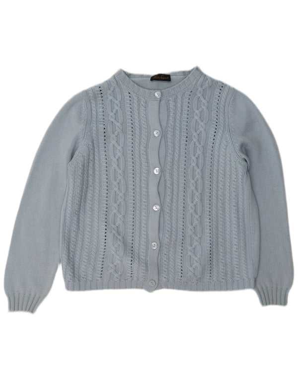 Luisa Spagnoli Womens Cardigan Sweater UK 16 Large Blue Wool