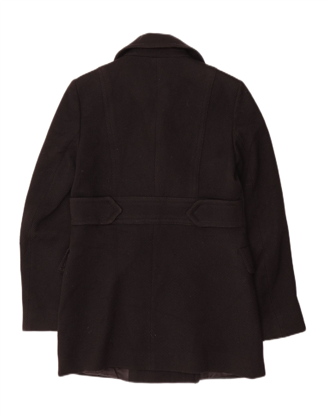 Massimo Dutti Dame Dobbeltradet Frakke EU 38 Lille Sort Uld