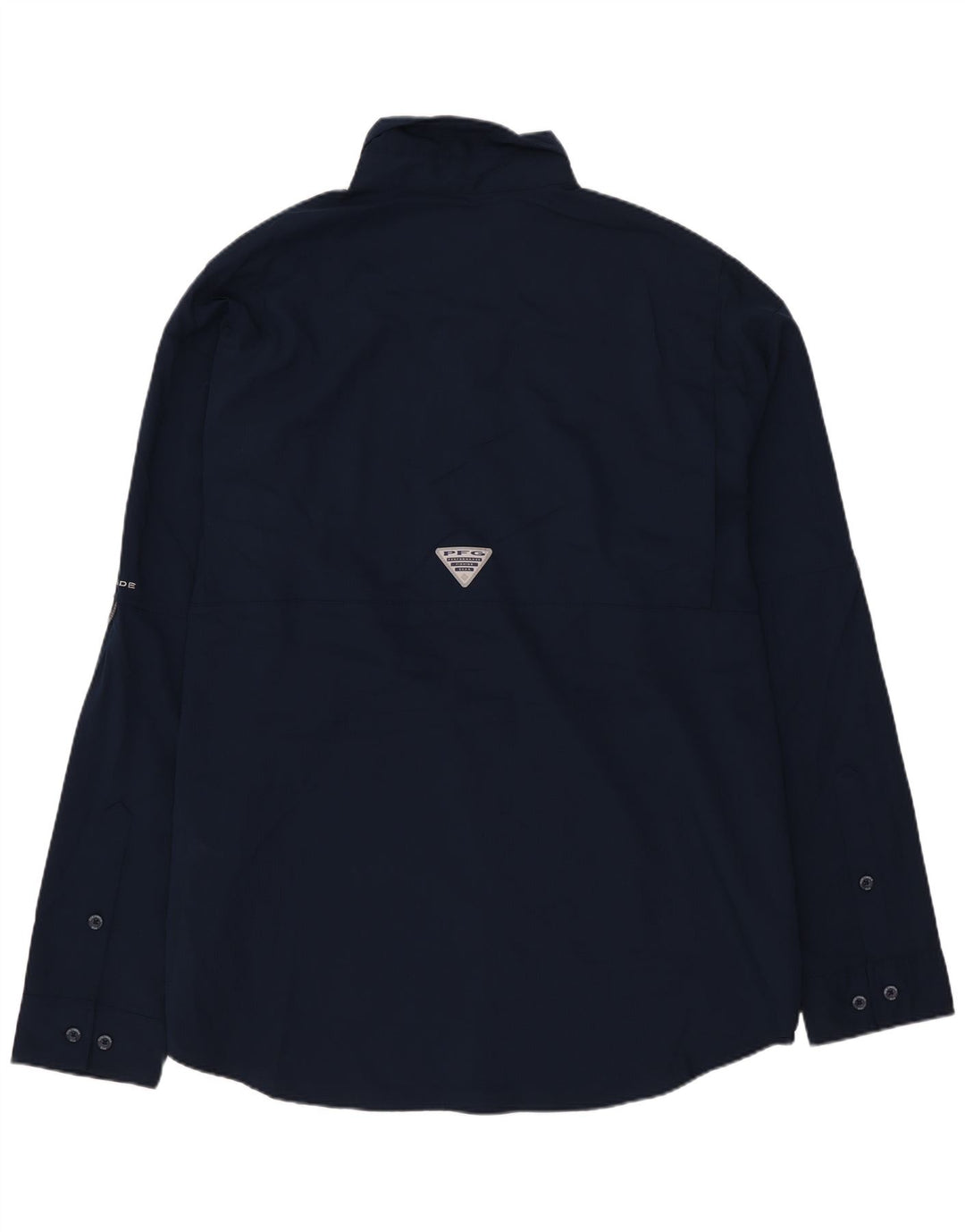 Columbia Herre Omni-Shade skjorte Stor marineblå ternet polyester