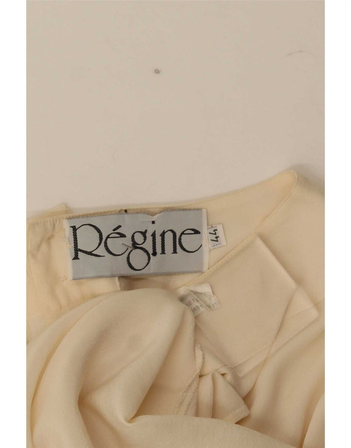 Regine Dame Skjorte Bluse IT 44 Medium Off White Silke