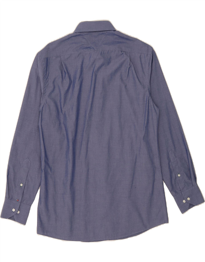 TOMMY HILFIGER Mens Shirt Size 15 1/2 Medium Blue Cotton Vintage Tommy Hilfiger and Second-Hand Tommy Hilfiger from Messina Hembry 