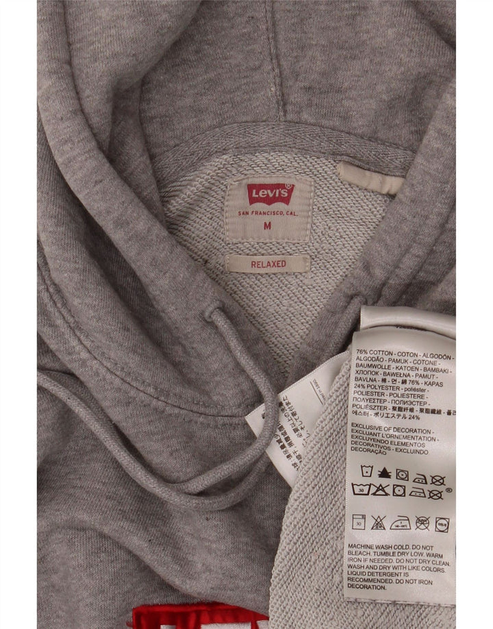 LEVI'S Afslappet grafisk hættetrøje til mænd mellemgrå bomuld