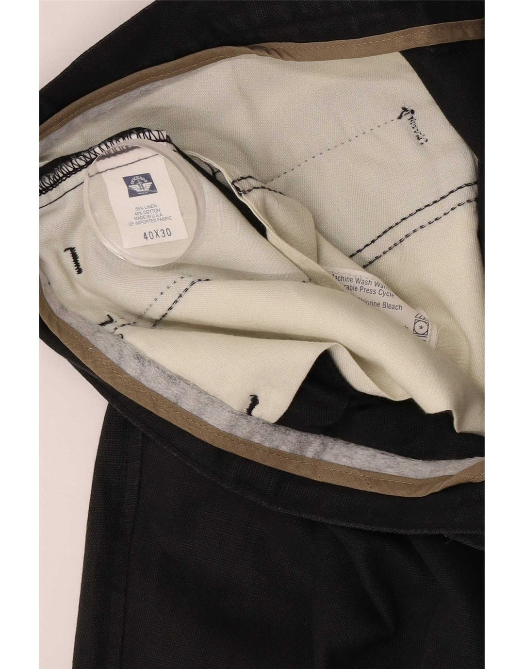 Dockers Herre Pegged Chino-bukser W40 L30 sort linned