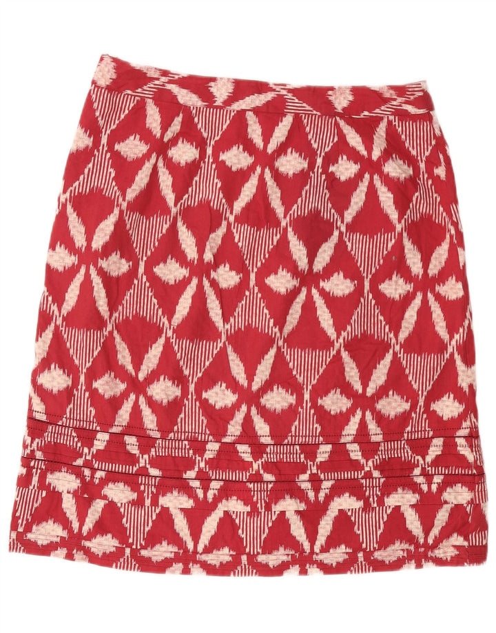 White Stuff Dame Mini-nederdel UK 14 Large W34 Burgundy Floral Cotton