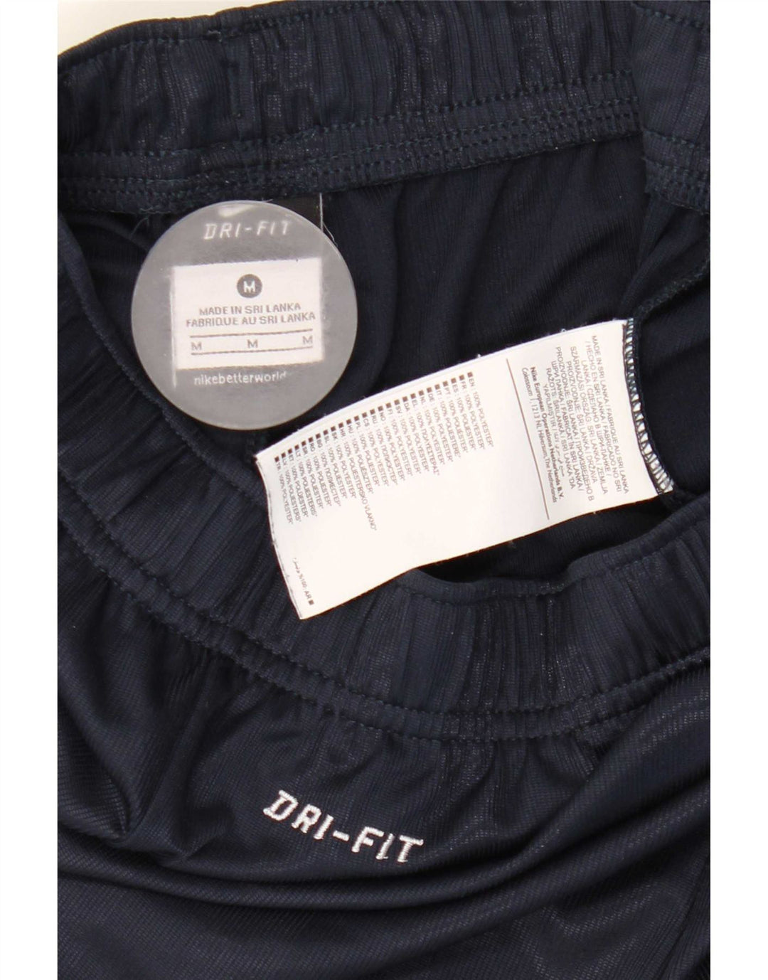 Nike Herre Dri Fit Sportshorts Medium Navyblå stribet polyester