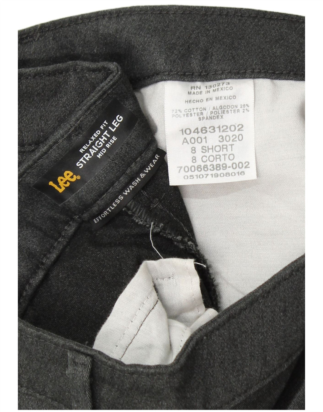 LEE Dame mellemhøjde afslappet pasform Casual Bukser US 8 Medium W30 L30 Grå