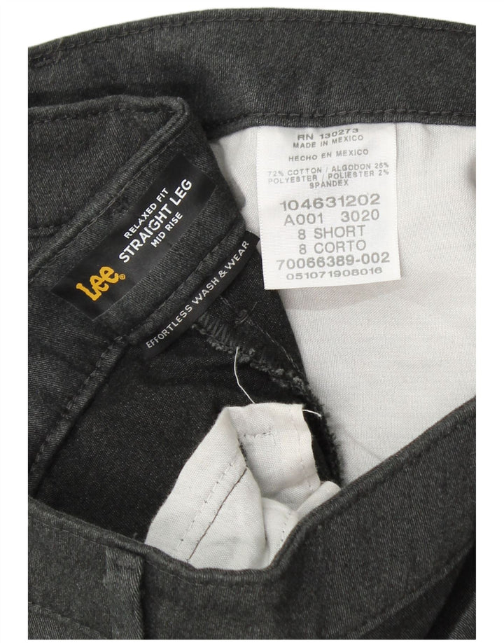 LEE Dame mellemhøjde afslappet pasform Casual Bukser US 8 Medium W30 L30 Grå