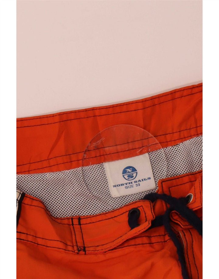 North Sails Herre grafiske svømmeshorts Medium Orange Colourblock