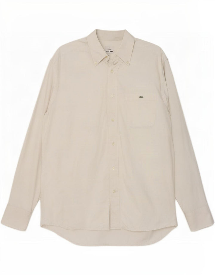 Lacoste Herreskjorte str. 42 Stor hvid bomuld