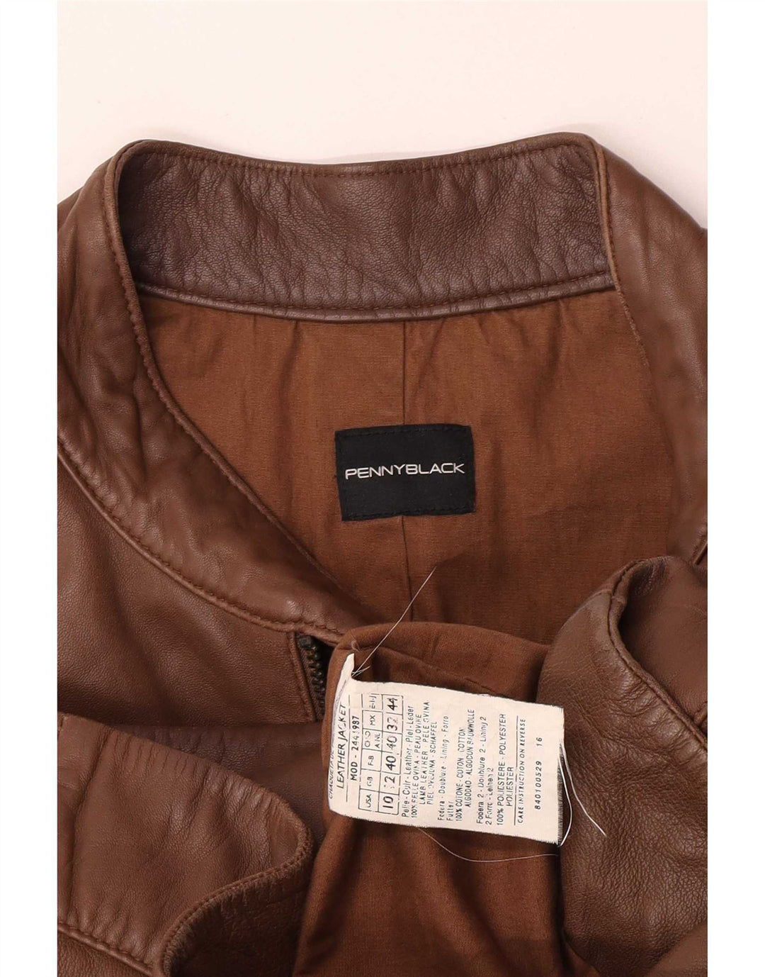 Penny Black Dame Læderjakke UK 12 Medium Brown Lammeskind