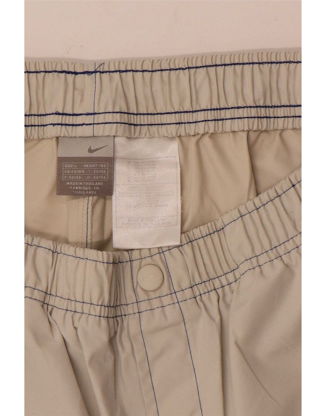 Nike Herre Bermuda Sport Shorts UK 42/44 Large Beige Polyester