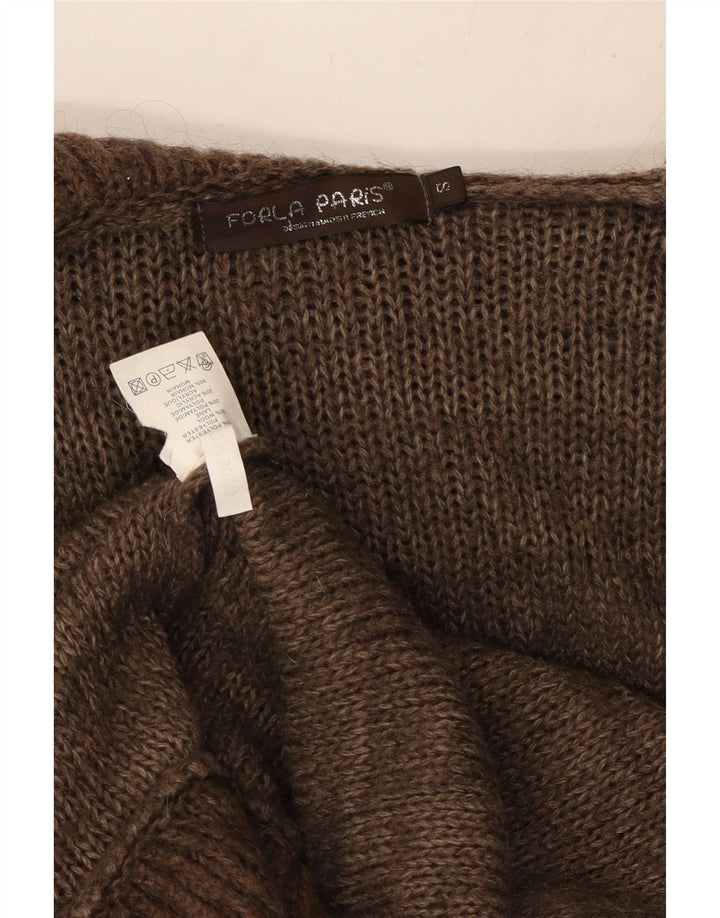 Forla Womens Paris Flæser Front Cardigan Sweater UK 10 Lille Brun