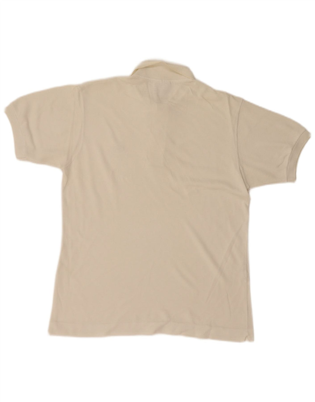LACOSTE Mens Polo Shirt Size 3 Small White Cotton