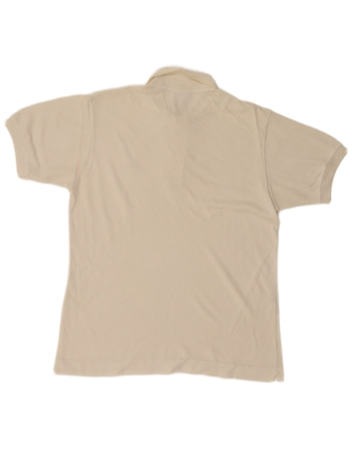 LACOSTE Mens Polo Shirt Size 3 Small White Cotton