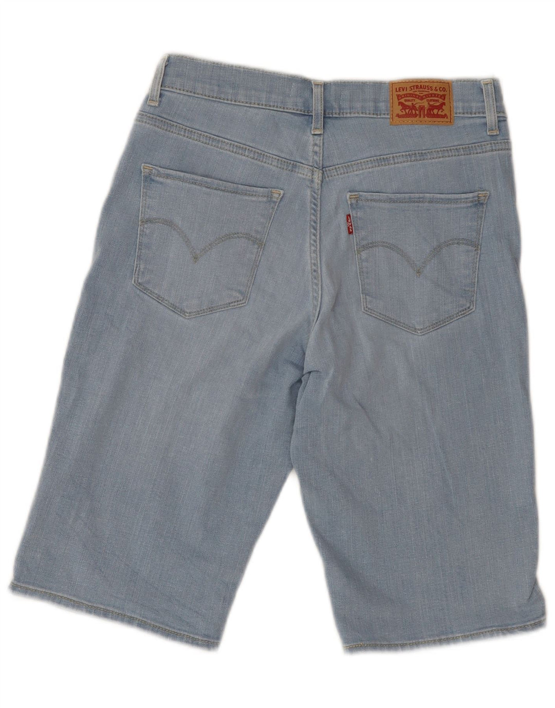 LEVI'S Klassiske Bermuda-denimshorts til kvinder W26 Små blå bomuld