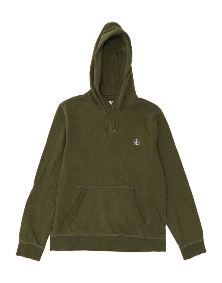 PENGUIN Mens Hoodie Jumper Small Green Cotton Vintage Penguin and Second-Hand Penguin from Messina Hembry 