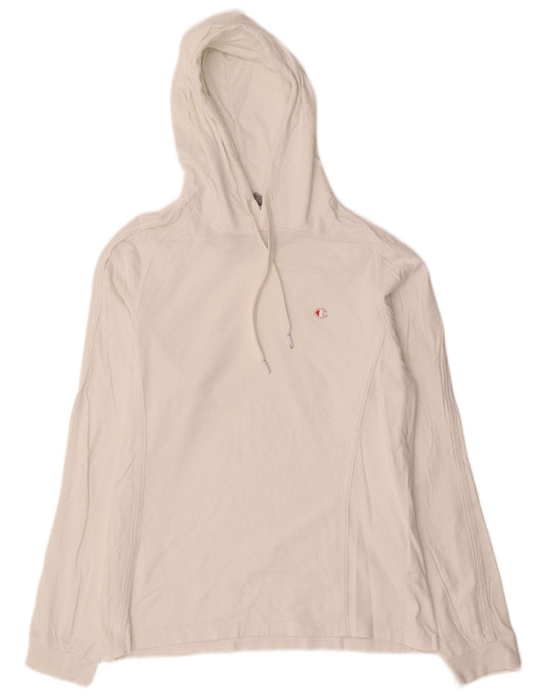 Champion Dame Hættetrøje Jumper UK 14 Medium Off White Bomuld