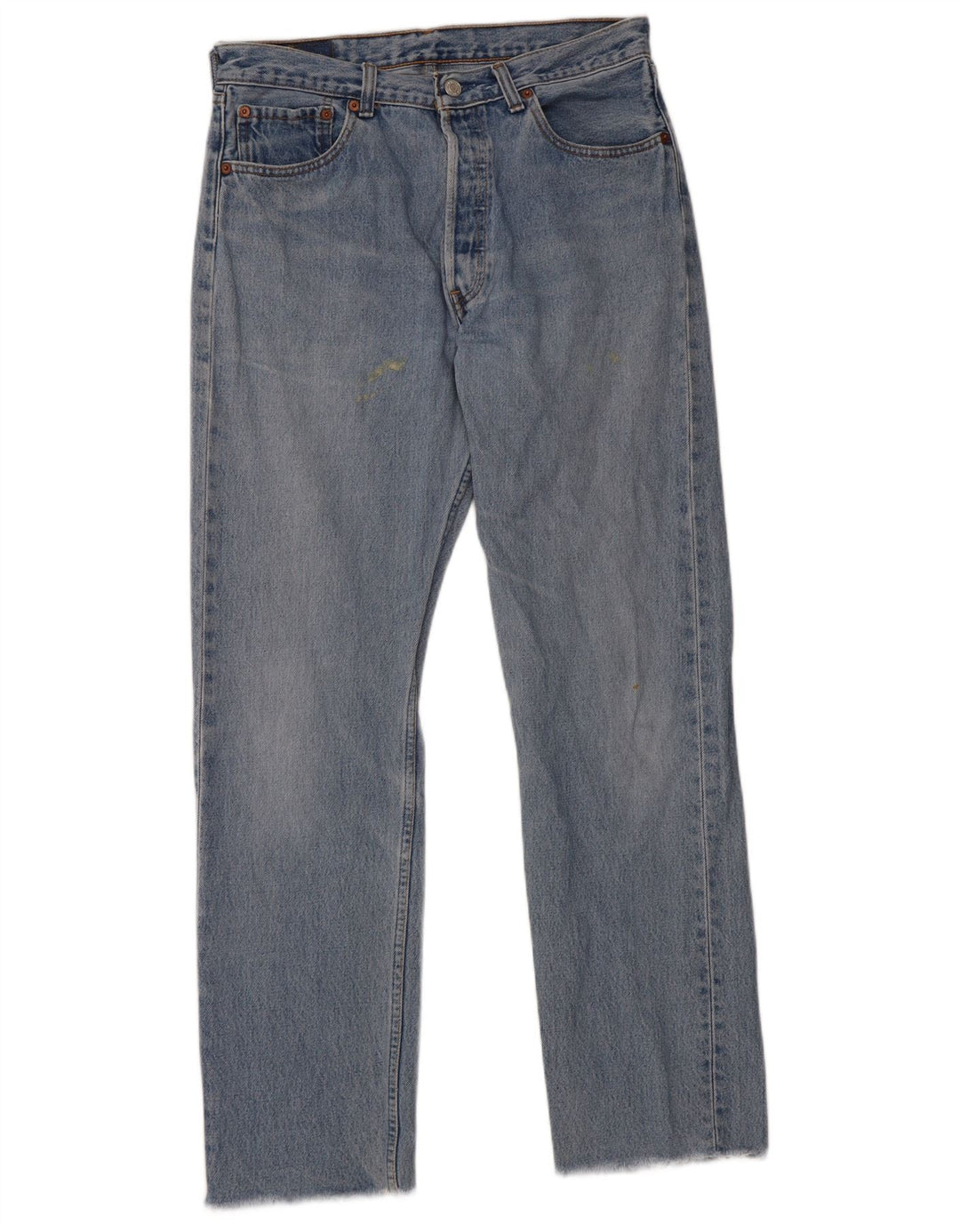 Levi's Herre 501 Straight Jeans W33 L30 Blå Bomuld