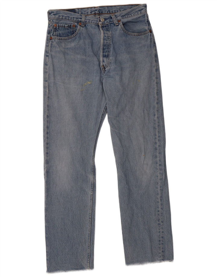 Levi's Herre 501 Straight Jeans W33 L30 Blå Bomuld