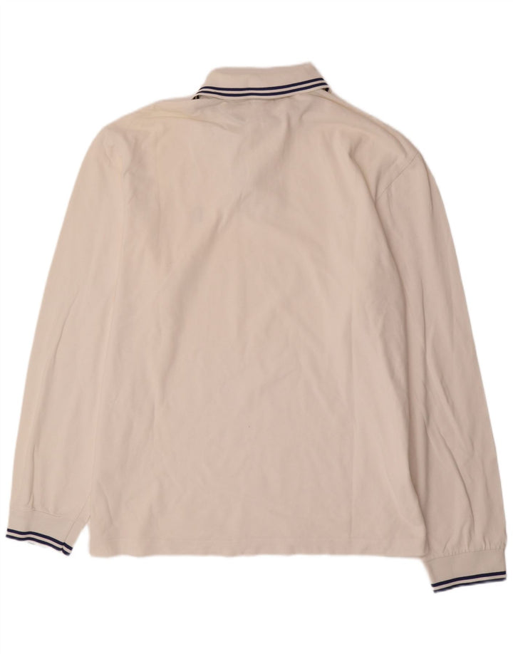 MARINA YACHTING Langærmet herre poloshirt 3XL hvid bomuld