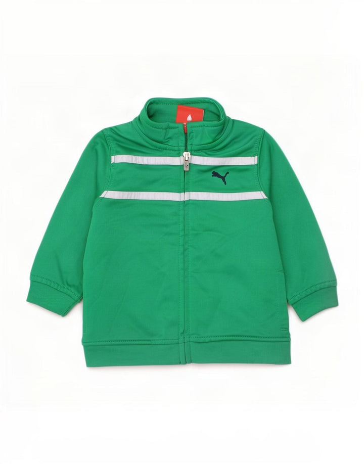 Puma Baby Boys træningsdragt topjakke 3-6 måneder Grøn Colourblock Polyester