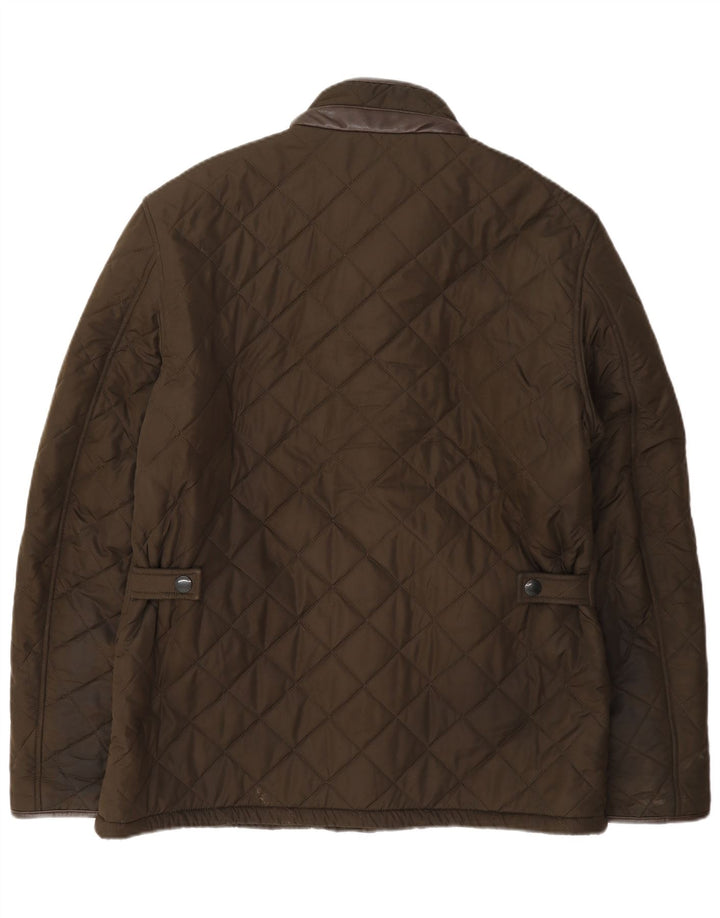 Barbour Herre quiltet jakke UK 40 Stor Khaki Polyester