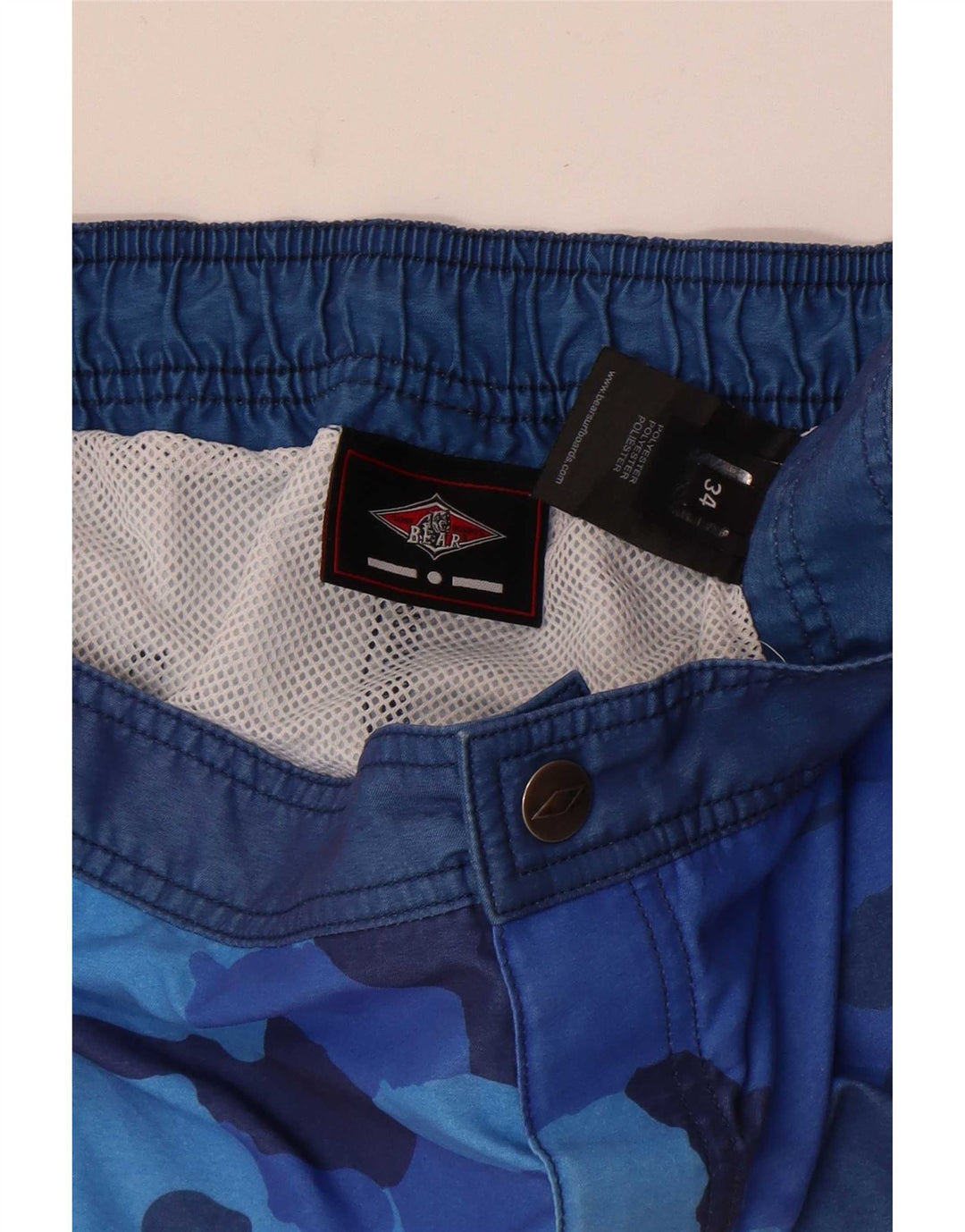 Bear Herre badeshorts Large Blue Camouflage Polyester