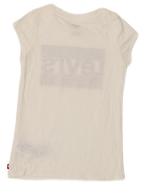 Levi's piger grafisk t-shirt top 11-12 år hvid bomuld