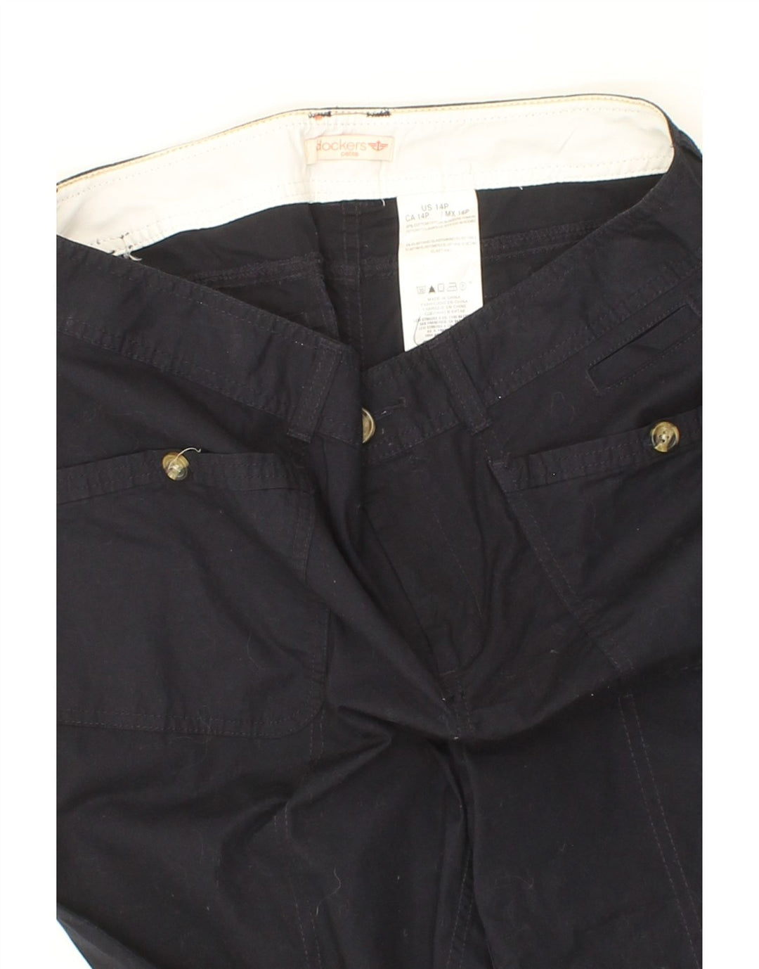 DOCKERS Womens Bermuda Shorts US 14 XL W32  Navy Blue Cotton Vintage Dockers and Second-Hand Dockers from Messina Hembry 