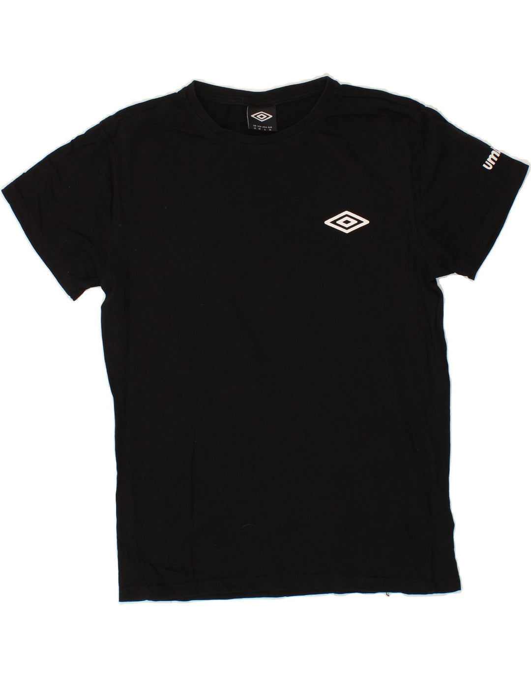 UMBRO Mens Graphic T-Shirt Top Medium Black Cotton Vintage Umbro and Second-Hand Umbro from Messina Hembry 