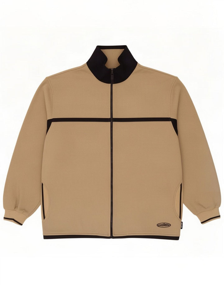 Lotto Dame træningsdragt Top Jacket UK 14 Large Beige Colourblock Polyester