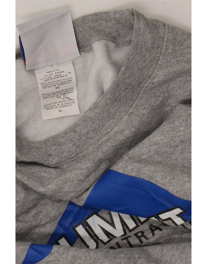 Champion Herre Summit Graphic Sweatshirt Jumper XL Grå Flecked Bomuld