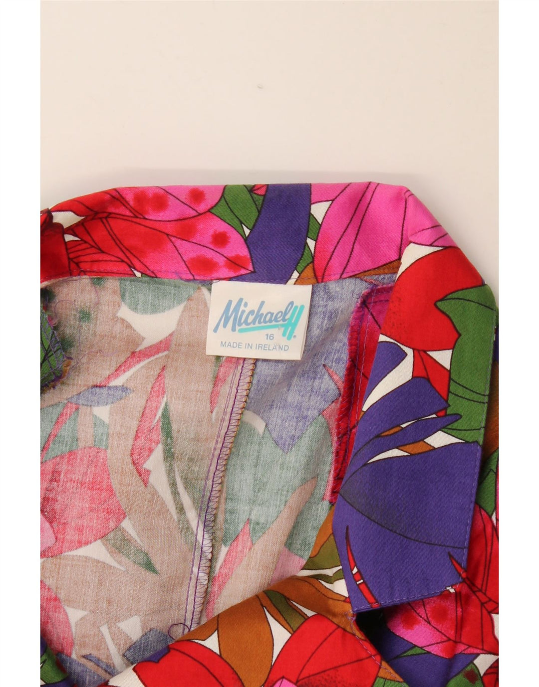 Michael H. Dame 1-knap blazerjakke US 16 2XL Flerfarvet blomster
