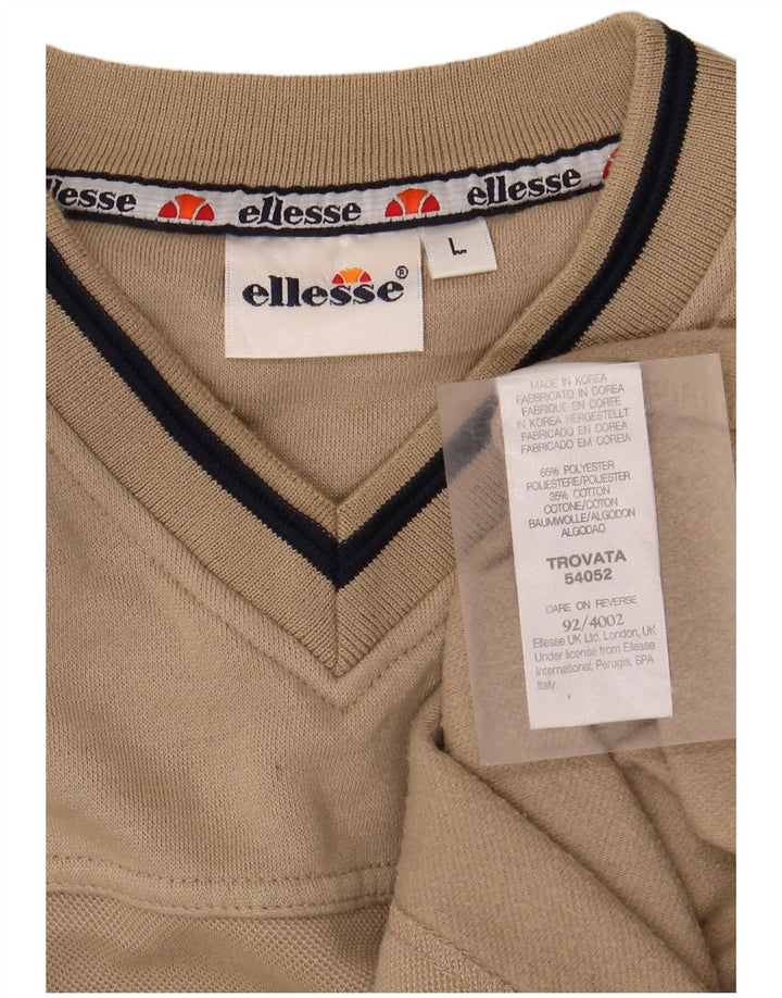 ELLESSE Sweatshirt til mænd Stor Beige Polyester