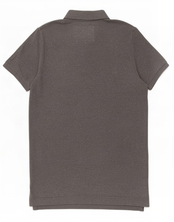 Abercrombie & Fitch Muscle Polo Shirt til mænd Stor grå bomuld