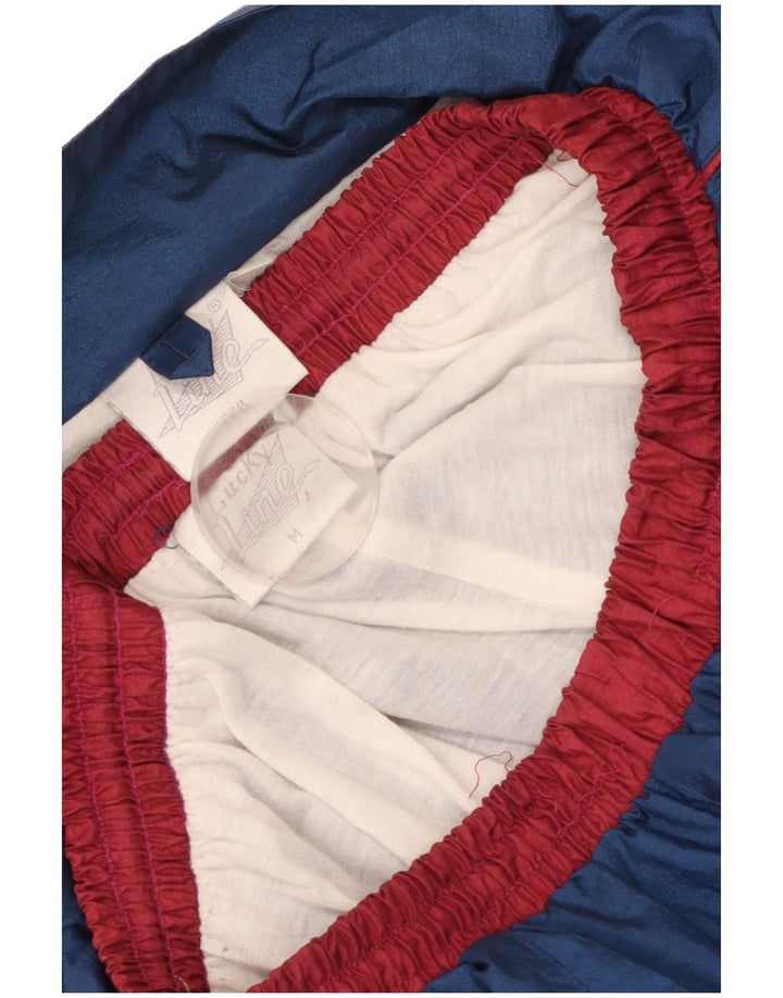Vintage oversize hel træningsdragt til mænd Medium marineblå farveblok