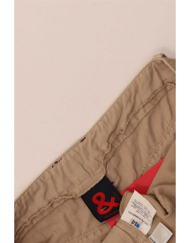 Dolce & Gabbana lige nederdel til kvinder IT 44 Medium W34 Beige Bomuld