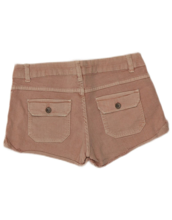 Zara Dame Trafaluc Denim Shorts EU 38 Small W28 Pink Bomuld