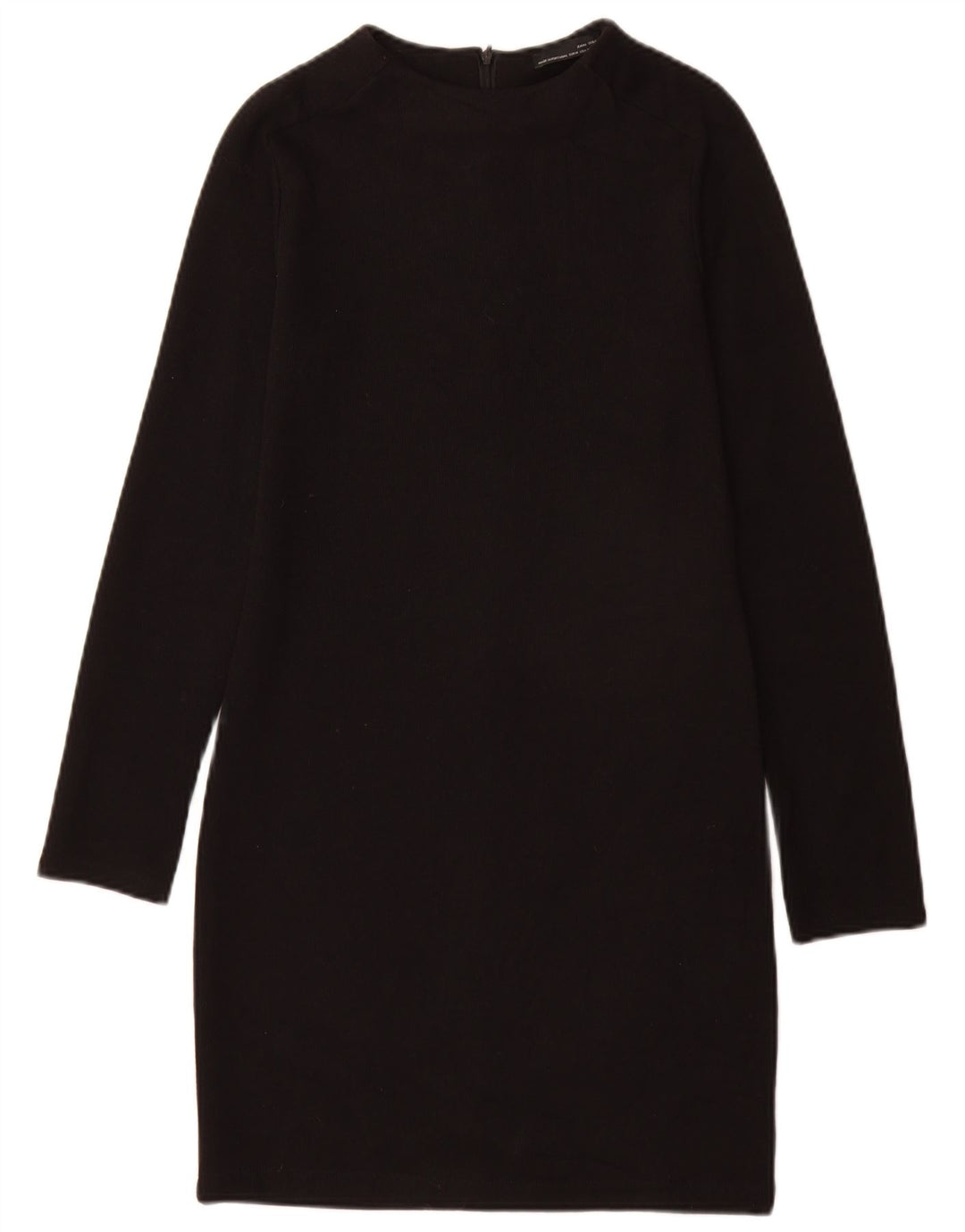 Zara Dame Jumper Dress UK 12 Medium Sort Bomuld