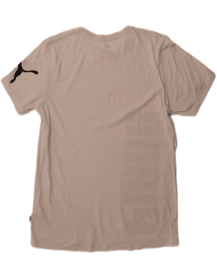 PUMA Mens Graphic T-Shirt Top Large White Cotton
