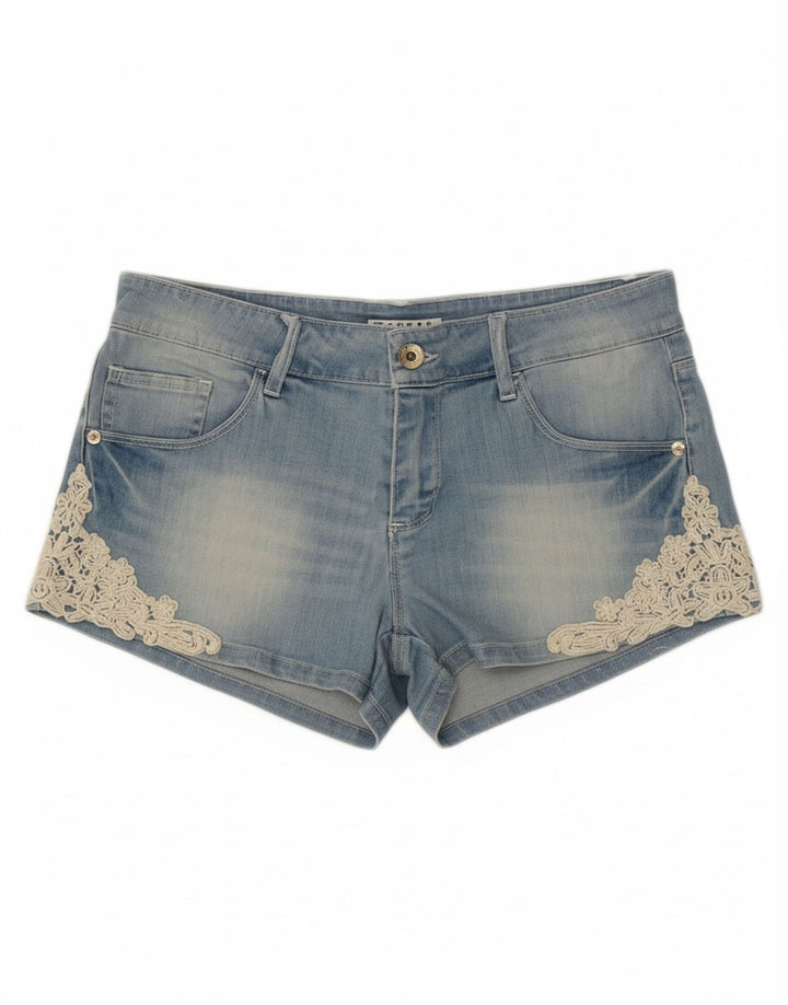 GUESS Girls Denim Shorts 15-16 Years W28 Blue