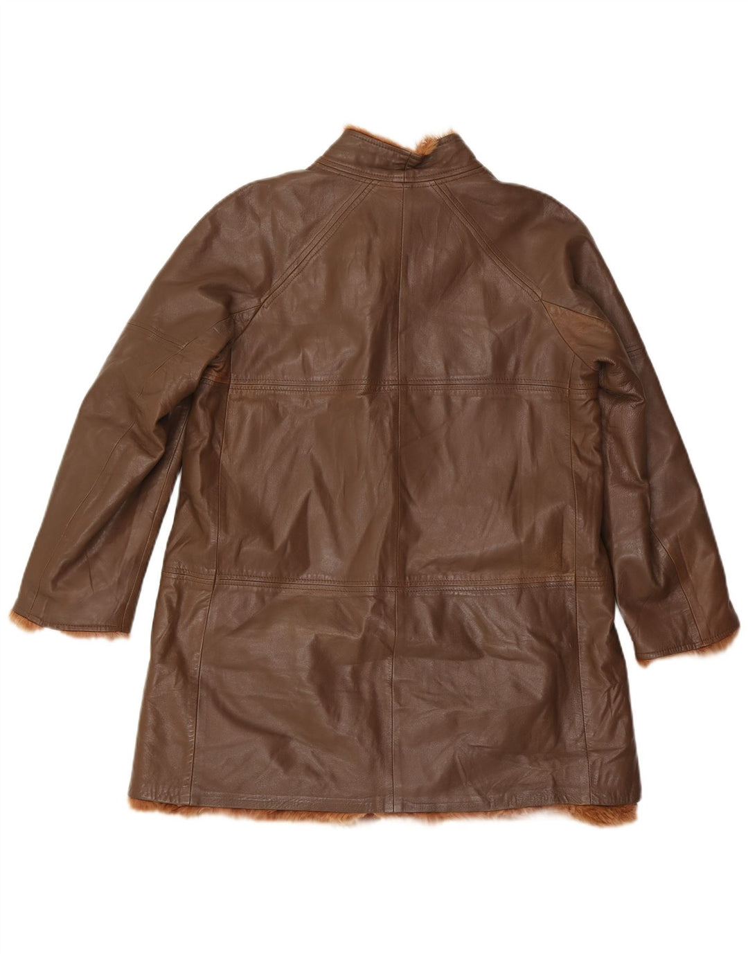 Vintage Womens Leather Jacket UK 12 Medium Brown