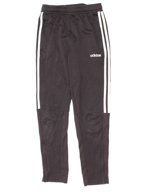 Adidas Boys Climalite Tracksuit Trousers 11-12 Years Black Polyester